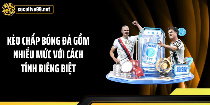 Kèo chấp bóng đá gồm nhiều mức với cách tính riêng biệt